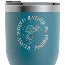 Fish RTIC Tumbler - Dark Teal - Laser Engraved - Single-Sided (Personalized)