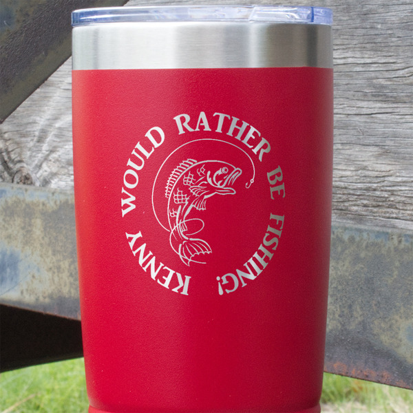 Fish Red Polar Camel Tumbler - 20oz - Close Up