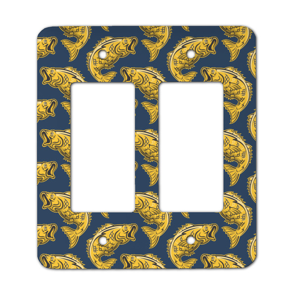 Custom Fish Rocker Style Light Switch Cover - Two Switch