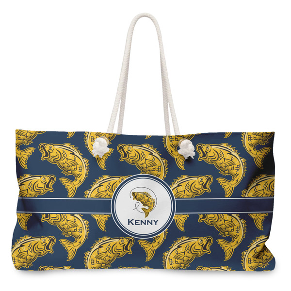 Custom Fish Large Tote Bag with Rope Handles (Personalized)