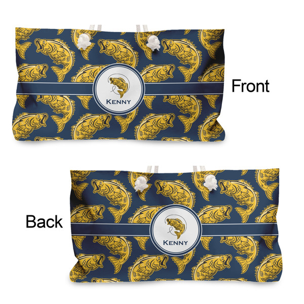 Fish Large Rope Tote - From & Back View