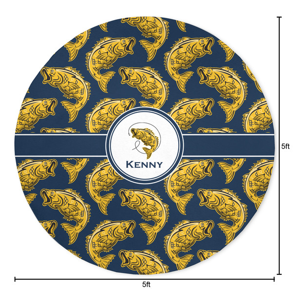 Fish Round Area Rug - Size