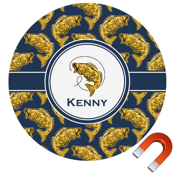 Custom Fish Round Car Magnet - 10" (Personalized)