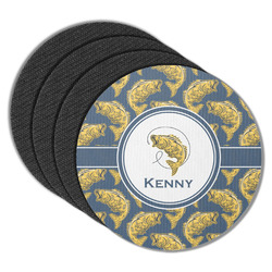 Fish Round Rubber Backed Coasters - Set of 4 (Personalized)