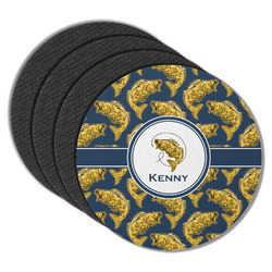 Fish Round Rubber Backed Coasters - Set of 4 (Personalized)