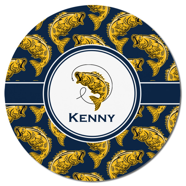 Fish Round Fridge Magnet - FRONT