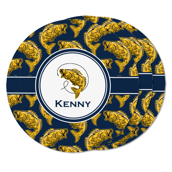 Fish Round Fridge Magnet - THREE