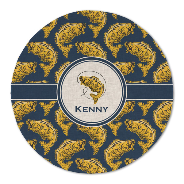 Fish Round Linen Placemats - FRONT (Double Sided)