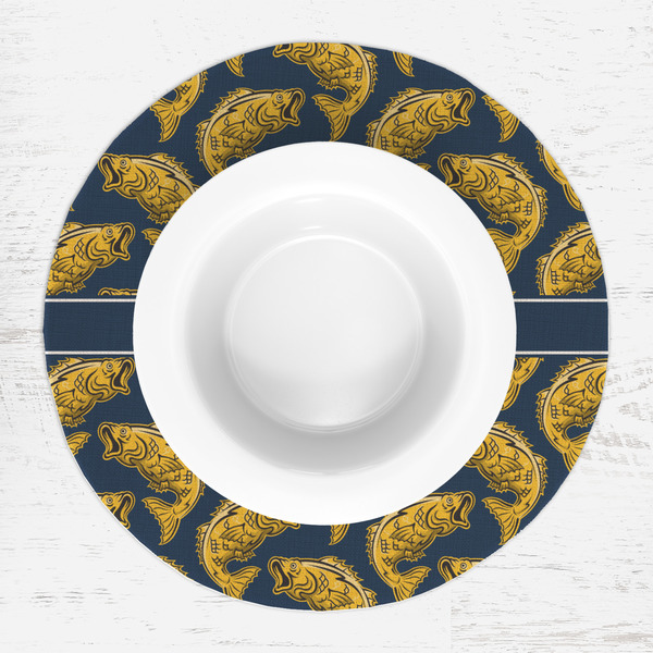 Fish Round Linen Placemats - LIFESTYLE (single)
