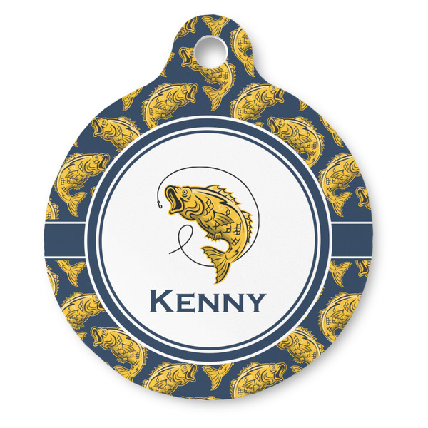 Custom Fish Round Pet ID Tag - Large (Personalized)