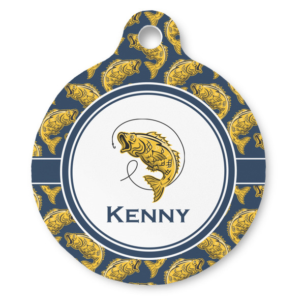 Custom Fish Round Pet ID Tag (Personalized)
