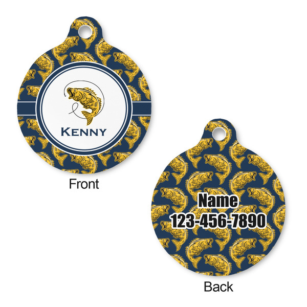 Fish Round Pet Tag - Front & Back