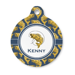Fish Round Pet ID Tag - Small (Personalized)