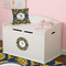 Fish Round Wall Decal on Toy Chest