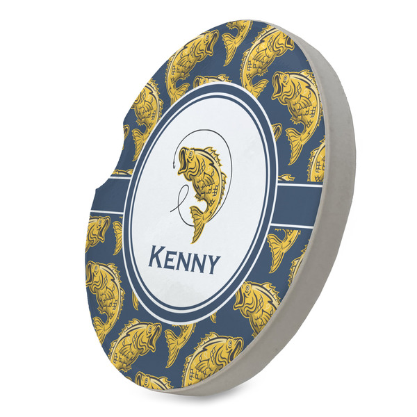 Fish Sandstone Car Coaster - STANDING ANGLE