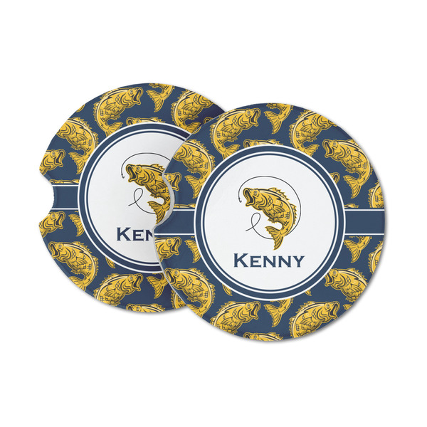 Custom Fish Sandstone Car Coasters (Personalized)