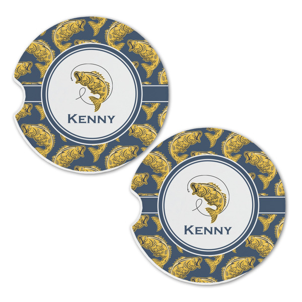 Fish Sandstone Car Coasters - Set of 2