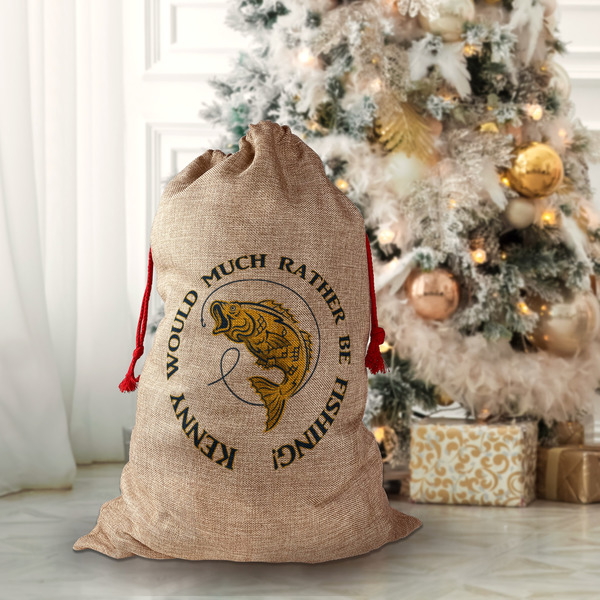 Fish Santa Bag - Front (stuffed)