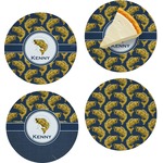 Fish Set of 4 Glass Appetizer / Dessert Plate 8" (Personalized)