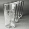 Fish Set of Four Engraved Pint Glasses - Set View