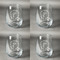 Fish Set of Four Personalized Stemless Wineglasses (Approval)