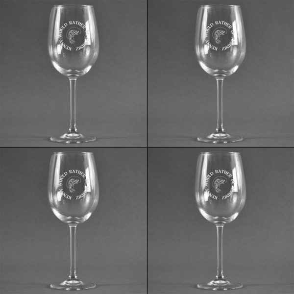 Fish Set of Four Personalized Wineglasses (Approval)
