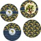 Fish Set of 4 Glass Lunch / Dinner Plate 10" (Personalized)