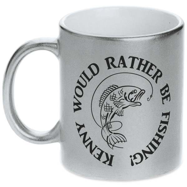 Custom Fish Metallic Silver Mug (Personalized)