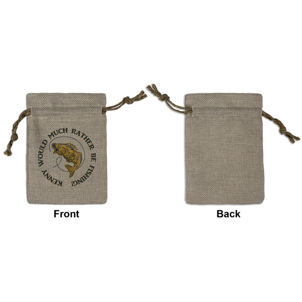 Fish Small Burlap Gift Bag - Front Approval