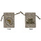 Fish Small Burlap Gift Bag - Front and Back