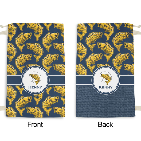 Fish Small Laundry Bag - Front & Back View