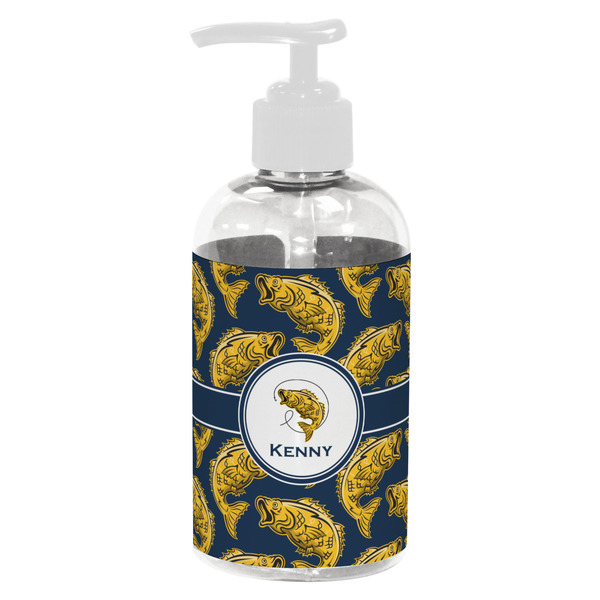 Custom Fish Plastic Soap / Lotion Dispenser (8 oz - Small - White) (Personalized)