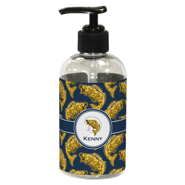 Custom Fish Plastic Soap / Lotion Dispenser (8 oz - Small - Black) (Personalized)