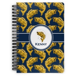 Fish Spiral Notebook - 7x10 w/ Name or Text