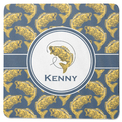 Fish Square Rubber Backed Coaster (Personalized)
