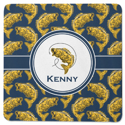 Fish Square Rubber Backed Coaster (Personalized)