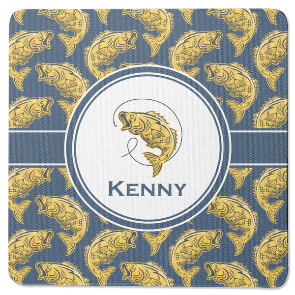 Custom Fish Square Rubber Backed Coaster (Personalized)