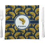 Fish 9.5" Glass Square Lunch / Dinner Plate- Single or Set of 4 (Personalized)