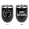 Fish Stainless Wine Tumblers - Black - Double Sided - Approval