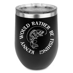 Fish Stemless Wine Tumbler - 5 Color Choices - Stainless Steel  (Personalized)