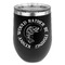 Fish Stainless Wine Tumblers - Black - Single Sided - Front