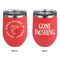 Fish Stainless Wine Tumblers - Coral - Double Sided - Approval