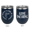 Fish Stainless Wine Tumblers - Navy - Double Sided - Approval