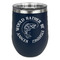 Fish Stainless Wine Tumblers - Navy - Double Sided - Front