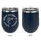 Fish Stainless Wine Tumblers - Navy - Single Sided - Approval