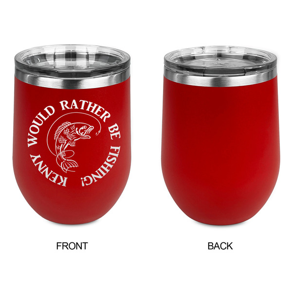 Fish Stainless Wine Tumblers - Red - Single Sided - Approval