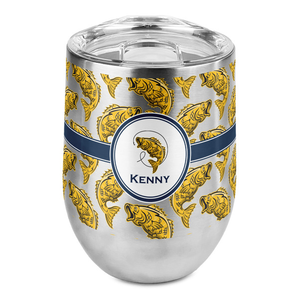 Custom Fish Stemless Wine Tumbler - Full Print (Personalized)
