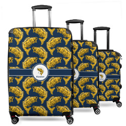 Fish 3 Piece Luggage Set - 20" Carry On, 24" Medium Checked, 28" Large Checked (Personalized)