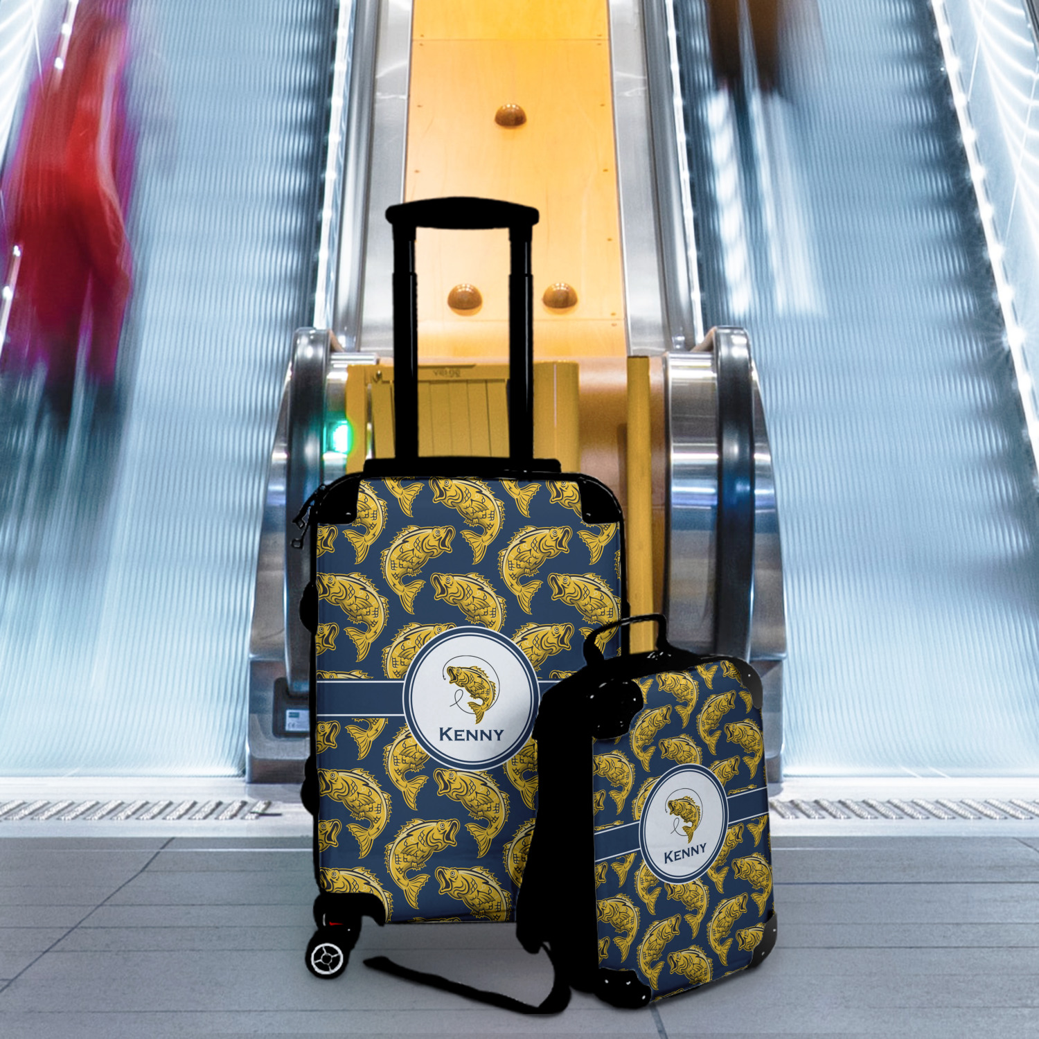 Fish Design Custom Kids 2-Piece Luggage Set - Suitcase & Backpack