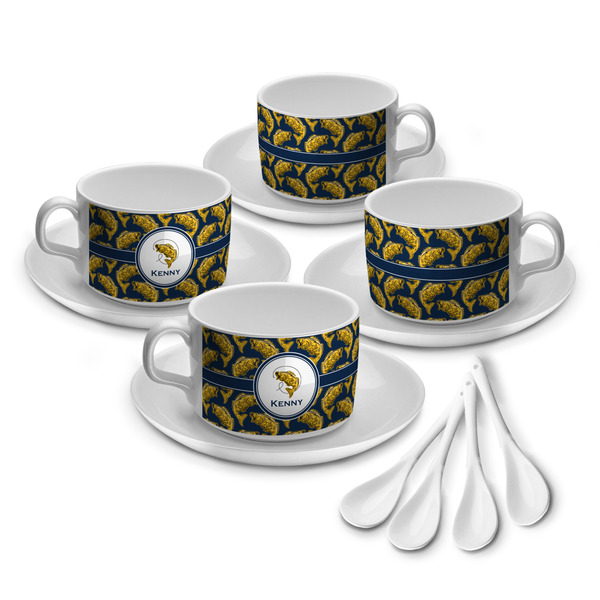 Custom Fish Tea Cup - Set of 4 (Personalized)